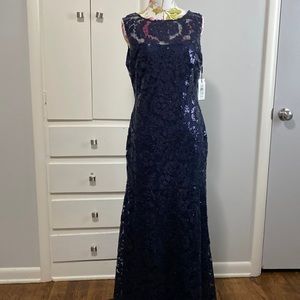 Calvin Klein navy blue formal dress size 8